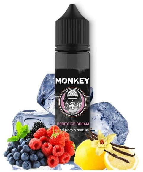 Monkey liquid CZ Příchuť Monkey Liquid - Berry Ice Cream 10ml SnV